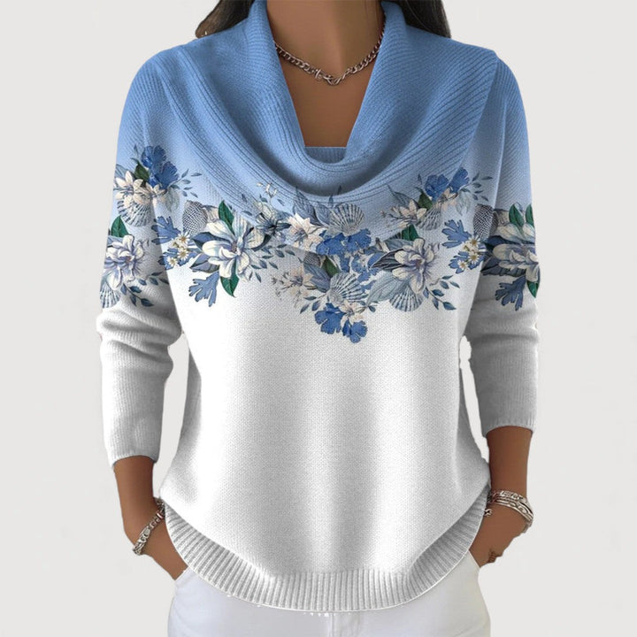 FLORA – FLORAL COWL JUMPER
