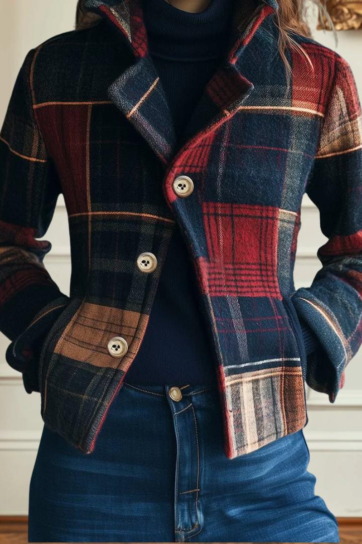 Amber | Classic Plaid Jacket
