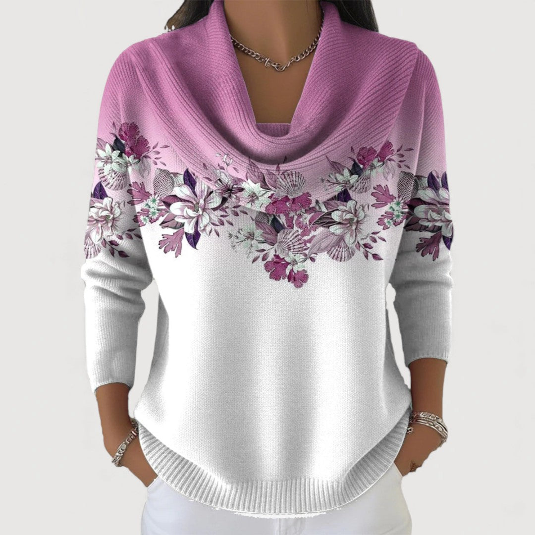 FLORA – FLORAL COWL JUMPER