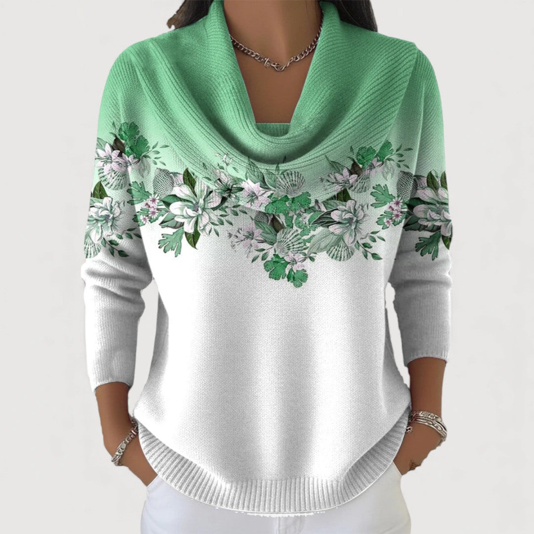 FLORA – FLORAL COWL JUMPER