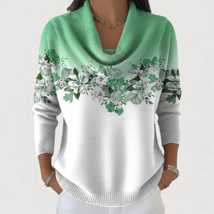 FLORA – FLORAL COWL JUMPER