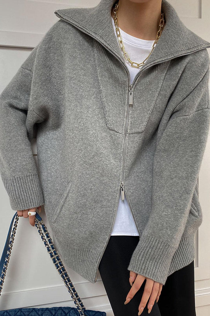 Oversized Open Collar Cardigan