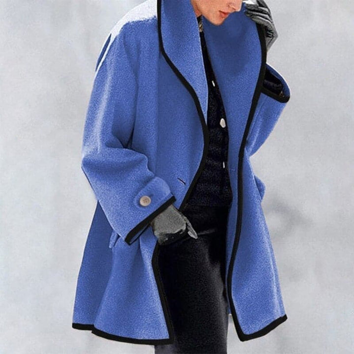 Isabelle – Elegant Wool Coat with Wide Collar