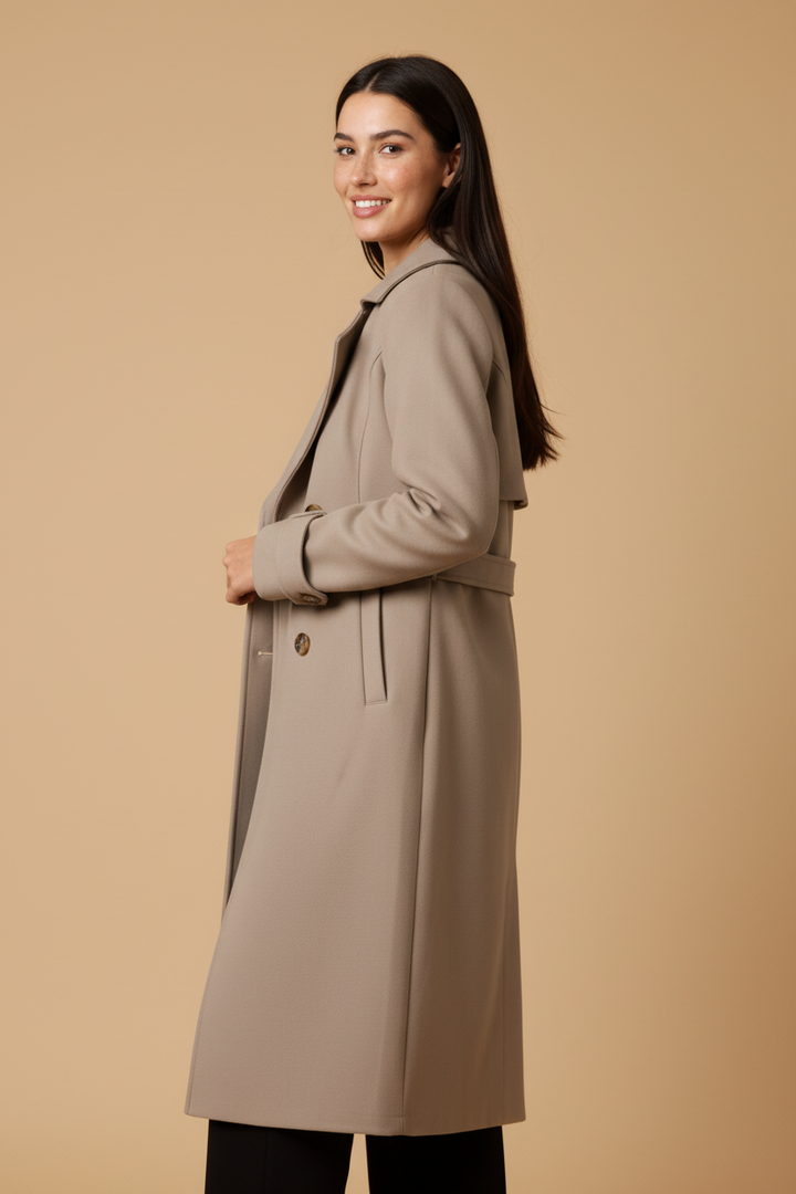 Kate – Elegant Fleece Lined Trench Coat
