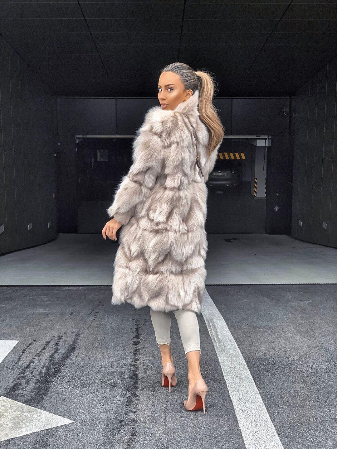 Dawn - Long Fox Faux Coat