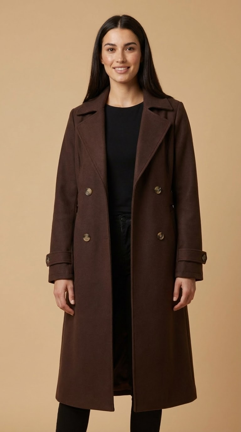 Kate – Elegant Fleece Lined Trench Coat
