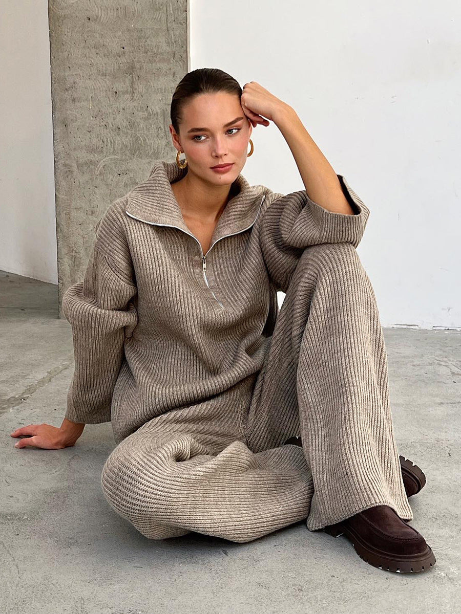 Julia - Half-Zip Sweater Set
